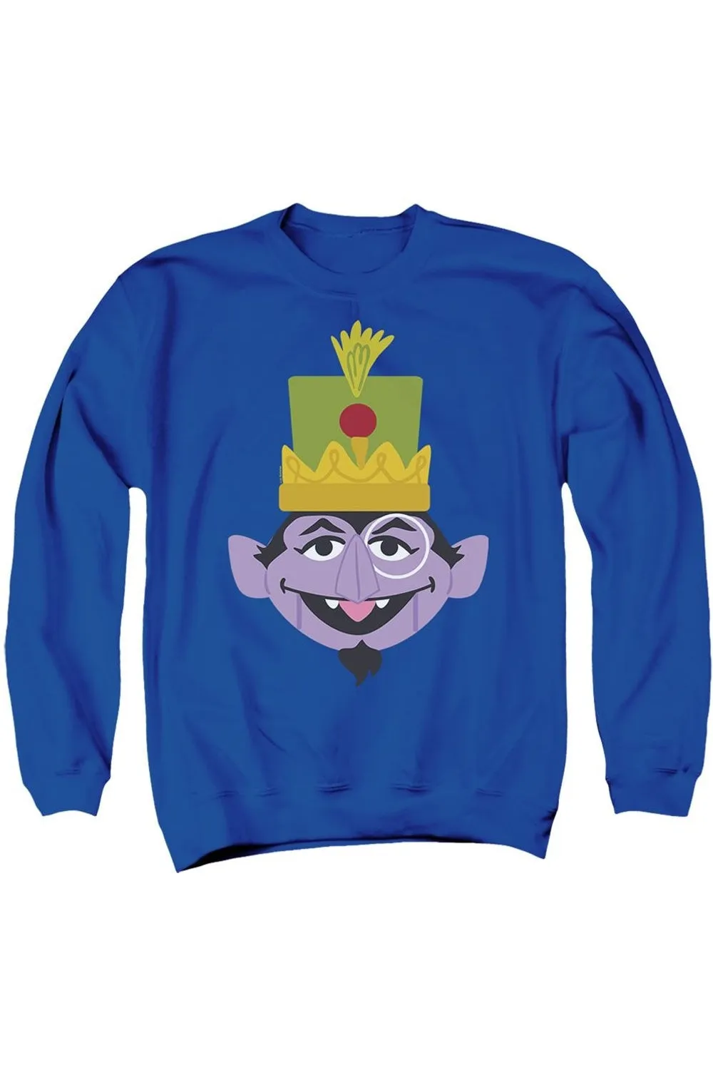 Sesame Street Christmas Nutcracker Count Adult Crewneck Sweatshirt