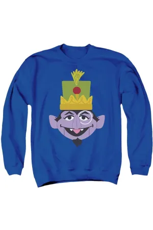 Sesame Street Christmas Nutcracker Count Adult Crewneck Sweatshirt