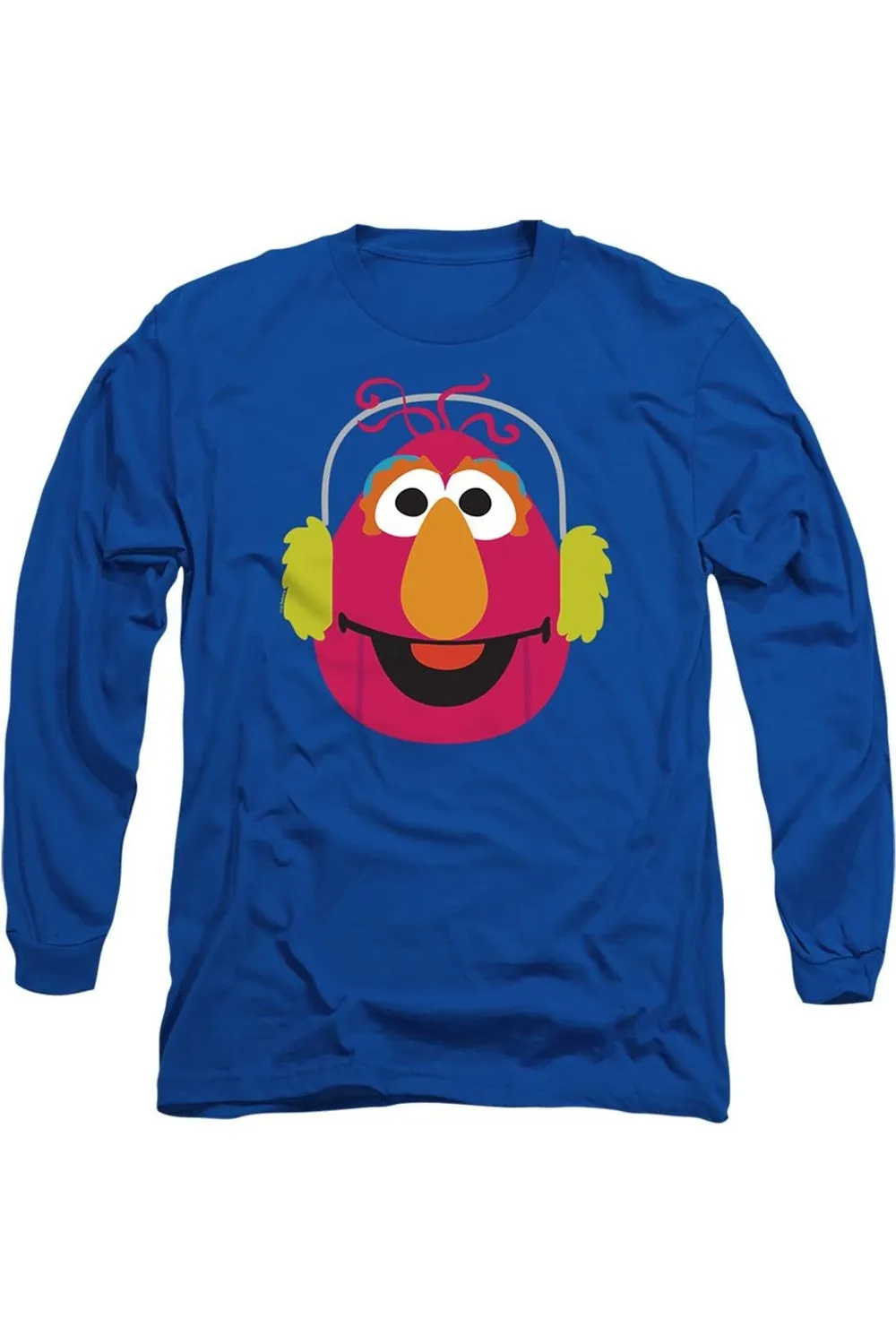 Sesame Street Christmas Nutcracker Telly Monster Long Sleeve Adult Tee / T-Shirt