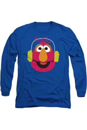 Sesame Street Christmas Nutcracker Telly Monster Long Sleeve Adult Tee / T-Shirt