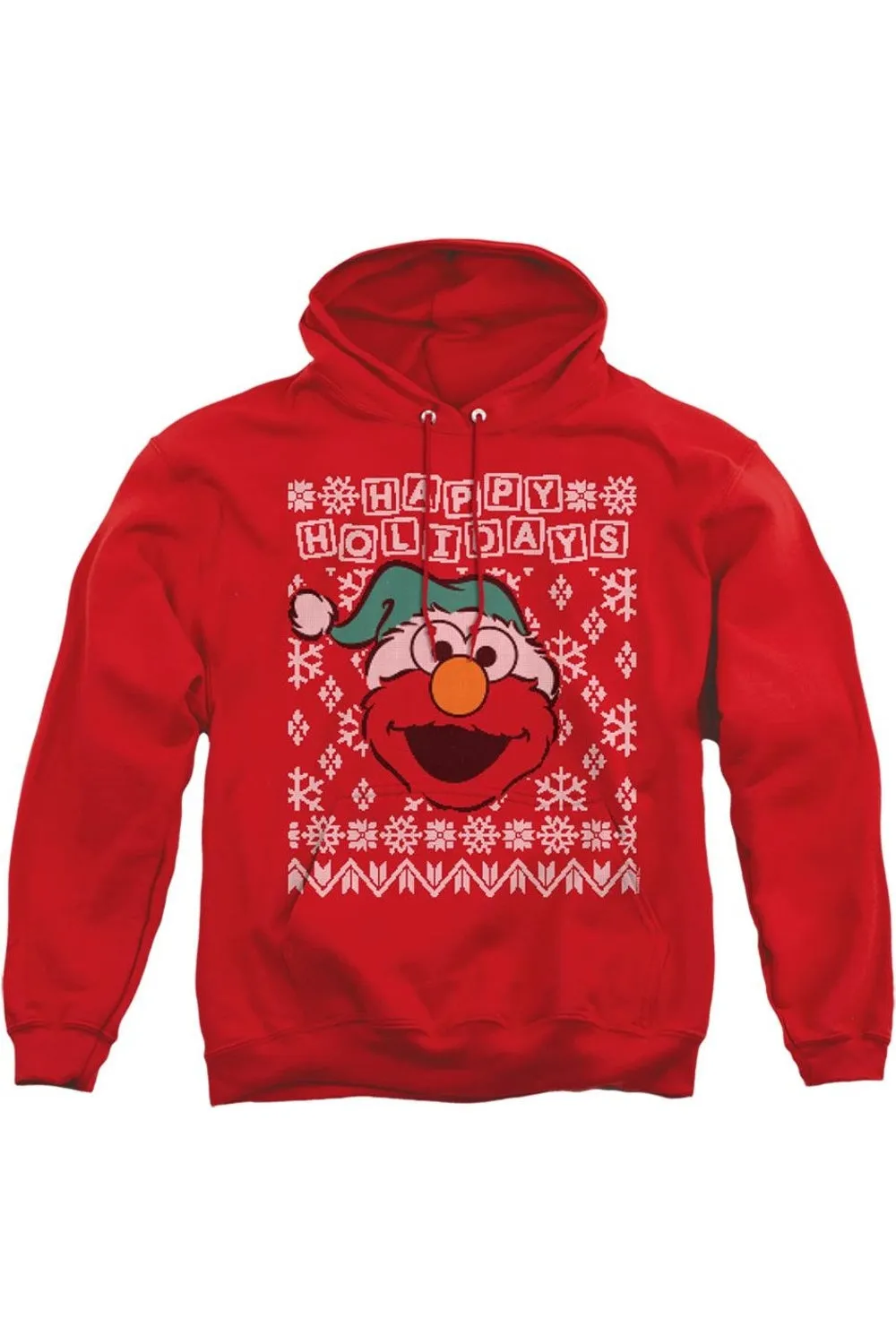 Sesame Street Elmo Ugly Christmas Adult Pull Over Hoodie