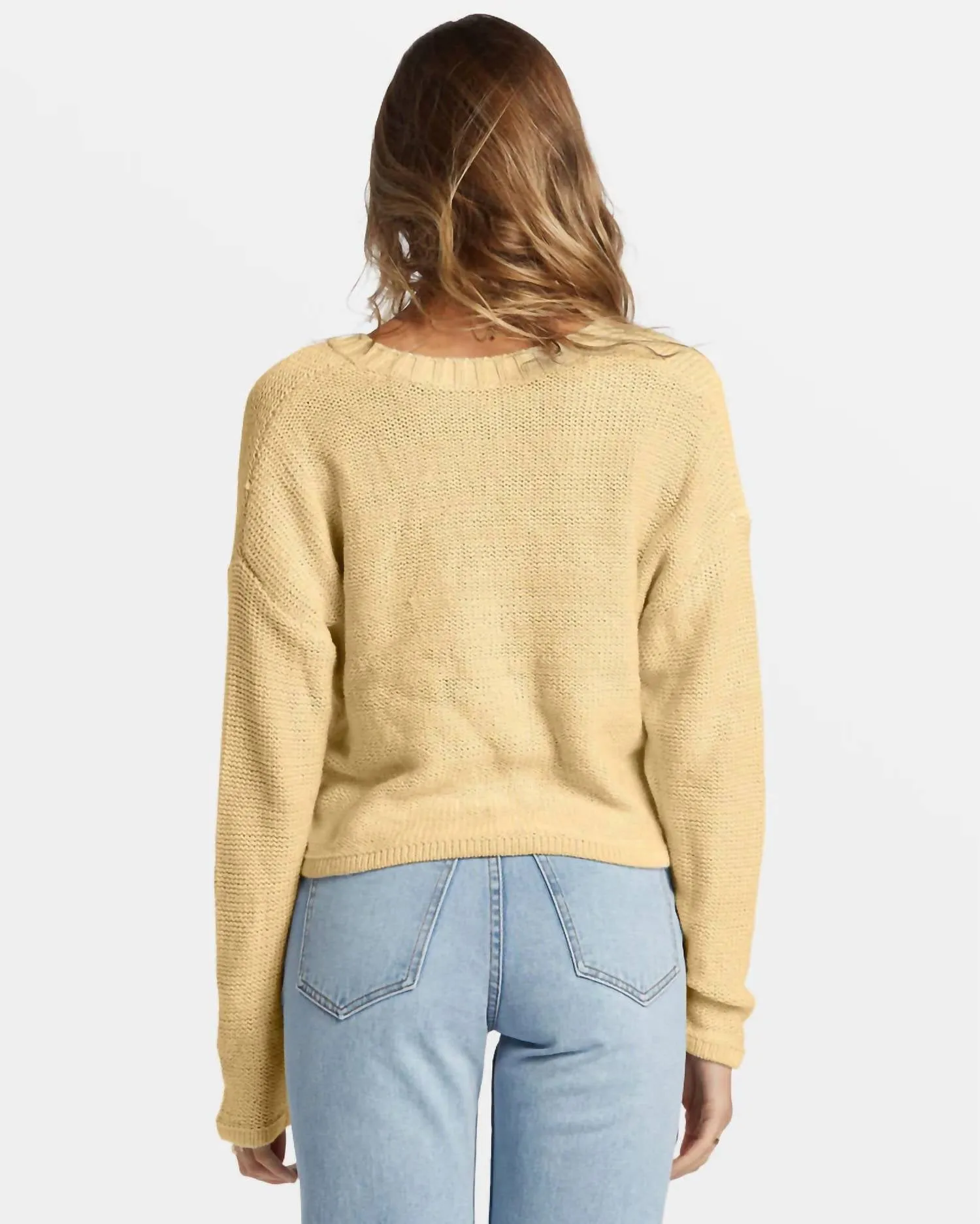 Shallow Waters Henley Sweater In Yek0-Retro Yellow