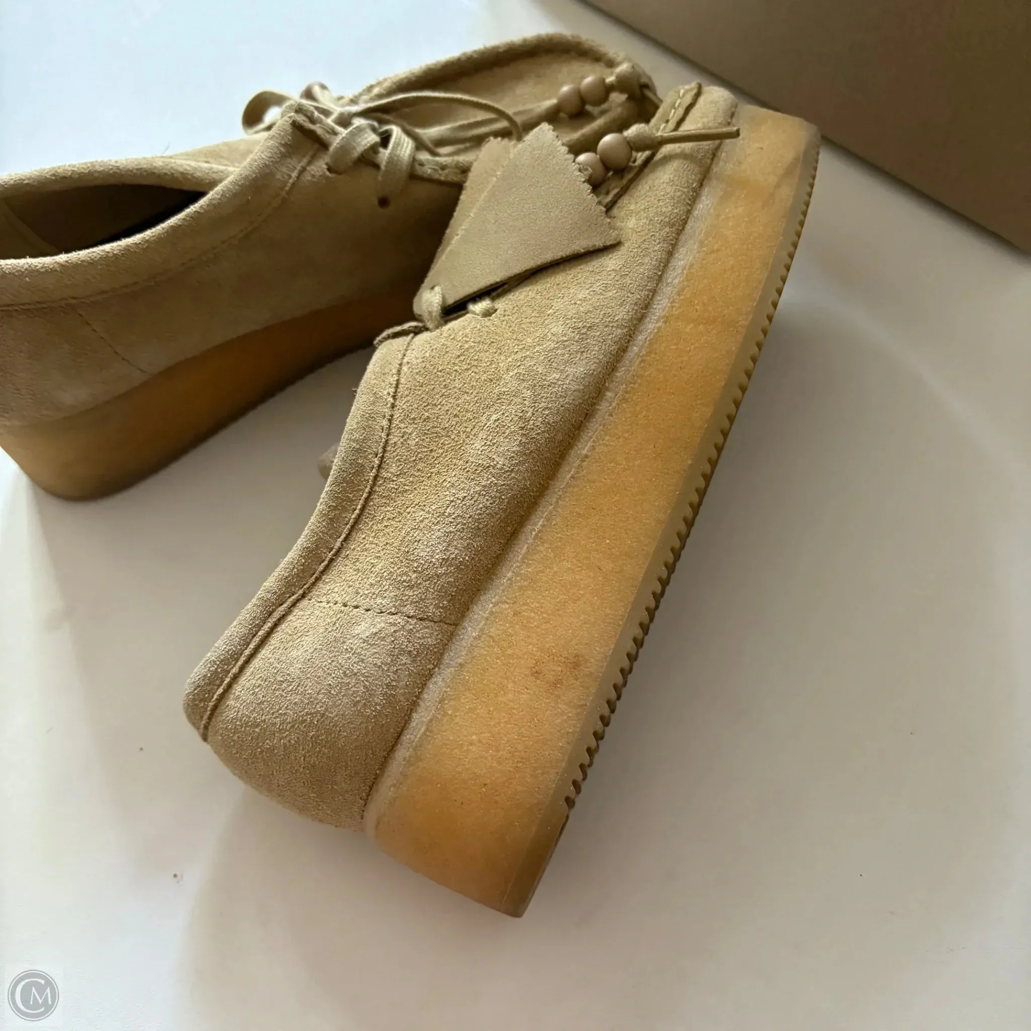 Shoes Heels Block By Clarks In Beige, Size: 7.5 clarks