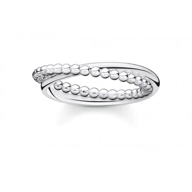 Silver Dots Intertwined Ring TR2321-001-21 Thomas Sabo Rings