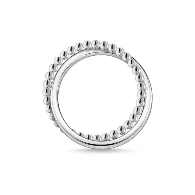 Silver Dots Intertwined Ring TR2321-001-21 Thomas Sabo Rings
