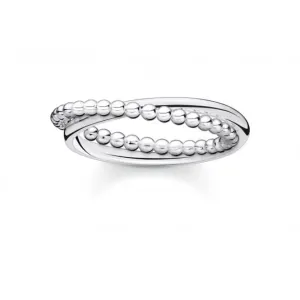 Silver Dots Intertwined Ring TR2321-001-21 Thomas Sabo Rings