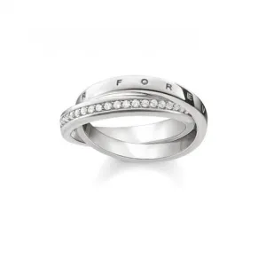 Silver Zirconia White Together Forever Ring TR2099-051-14 Thomas Sabo Rings