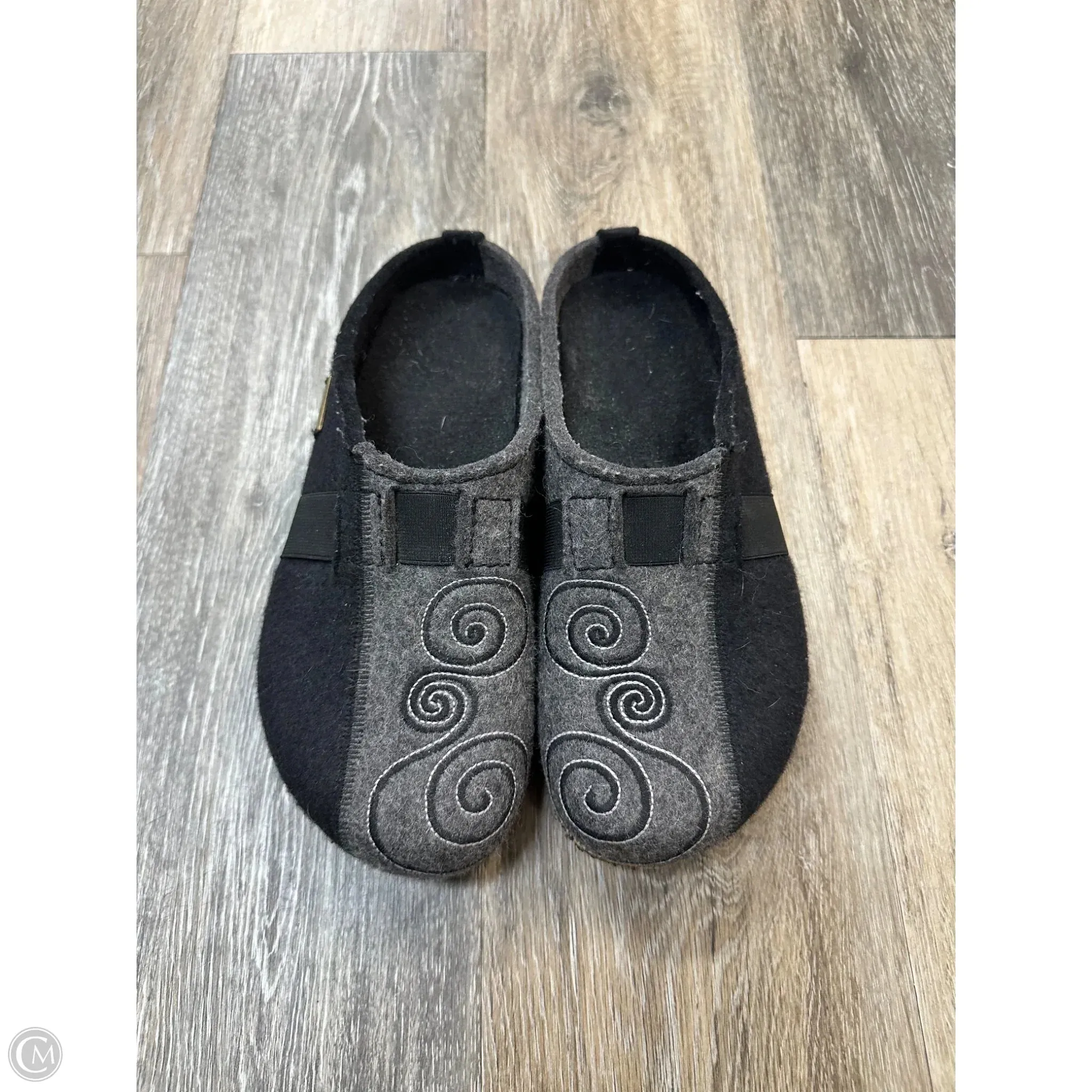 Slippers By Haflinger In Black & Grey Size: 7.5