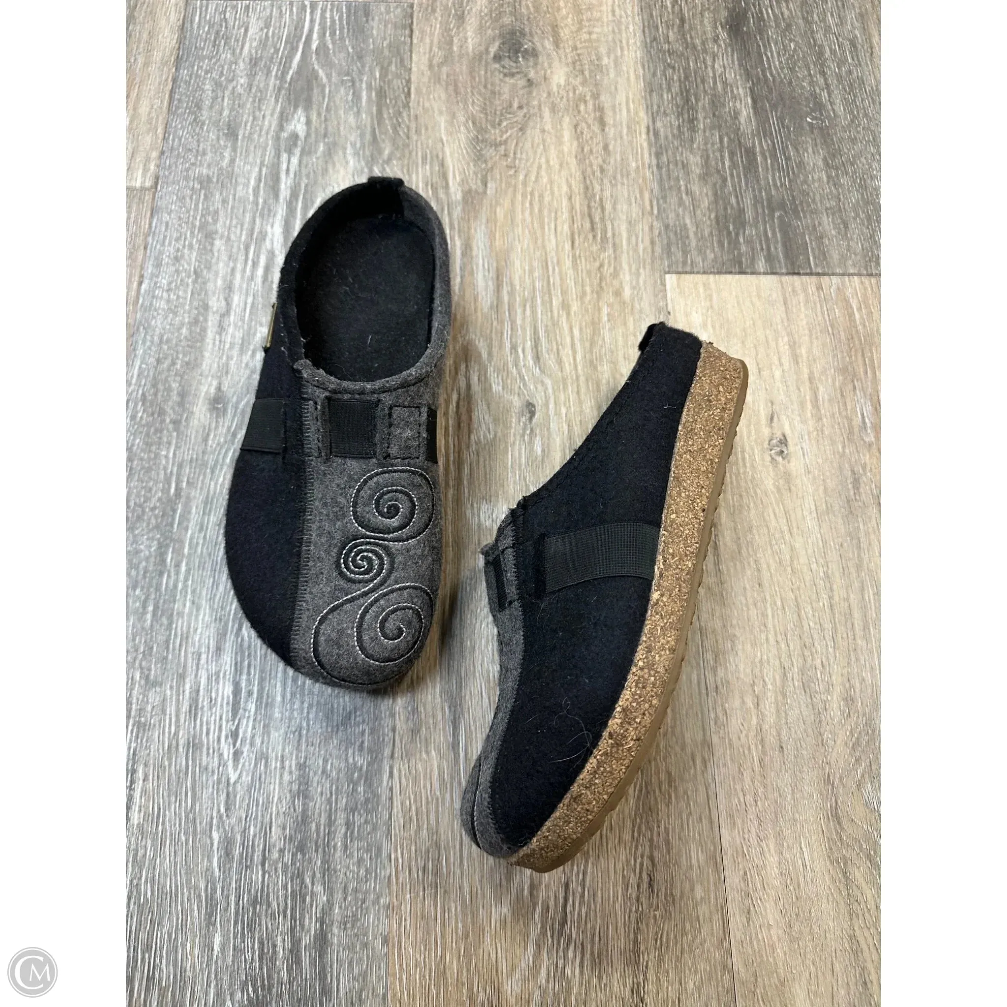 Slippers By Haflinger In Black & Grey Size: 7.5