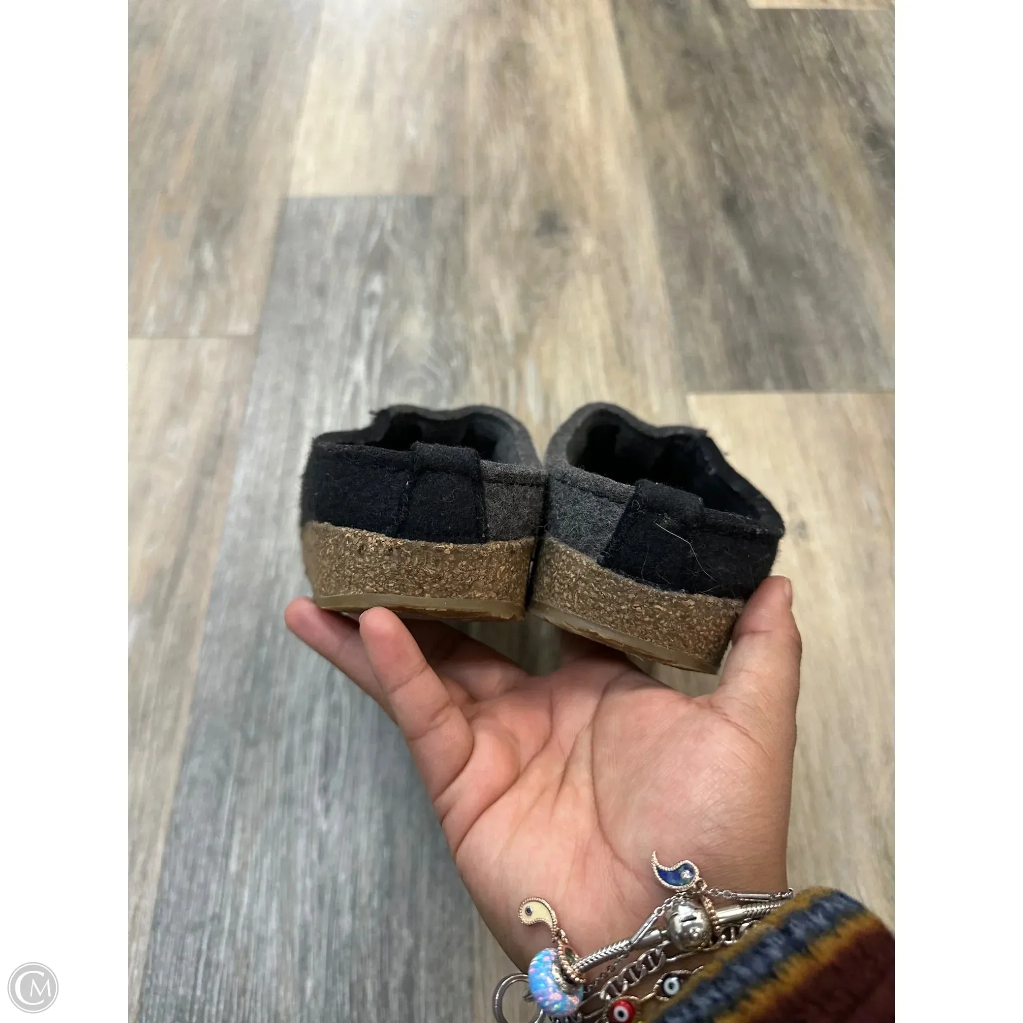 Slippers By Haflinger In Black & Grey Size: 7.5