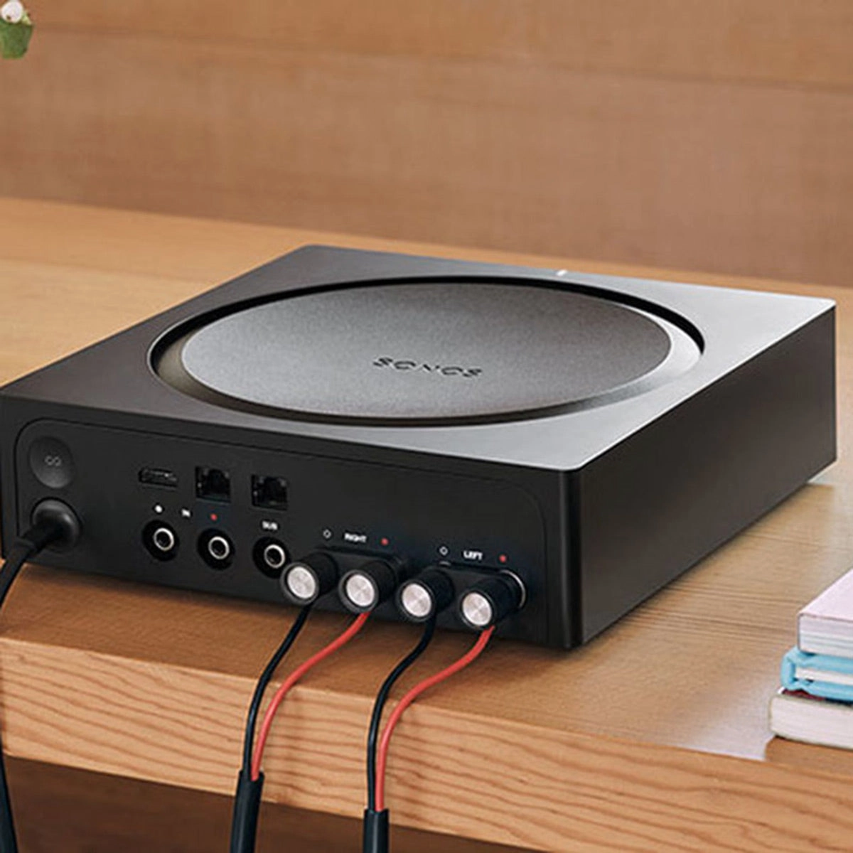 Sonos AMP Wireless Hi-Fi Player (Black) with Klipsch AWR-650-SM All Weather 2-Way Speaker - Pair (Granite)
