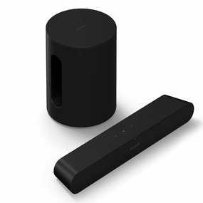 Sonos Entertainment Set with Ray Compact Soundbar (Black) and Sub Mini Wireless Subwoofer (Black) Sonos,Smart Speakers,Wireless Audio