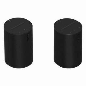 Sonos Era 100 Voice-Controlled Wireless Smart Speakers with Bluetooth, Trueplay Acoustic Tuning Technology, & Amazon Alexa Built-In - Pair (Black) Wireless & Multiroom Speakers,WiFi Speakers,Connected Audio