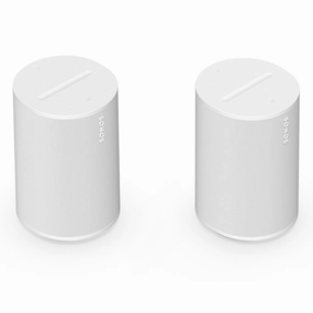 Sonos Era 100 Voice-Controlled Wireless Smart Speakers with Bluetooth, Trueplay Acoustic Tuning Technology, & Amazon Alexa Built-In - Pair (White) Wireless & Multiroom Speakers,WiFi Speakers,Connected Audio