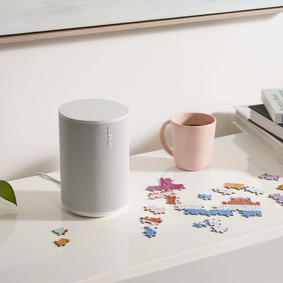 Sonos Era 100 Voice-Controlled Wireless Smart Speakers with Bluetooth, Trueplay Acoustic Tuning Technology, & Amazon Alexa Built-In - Pair (White)