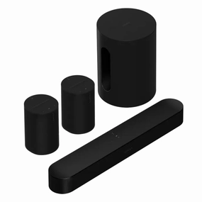 Sonos Immersive Set with Beam (Gen 2) Soundbar, Sub Mini Wireless Subwoofer, and Pair of Era 100 Wireless Smart Speakers (Black) Sonos,Smart Speakers,Wireless Audio