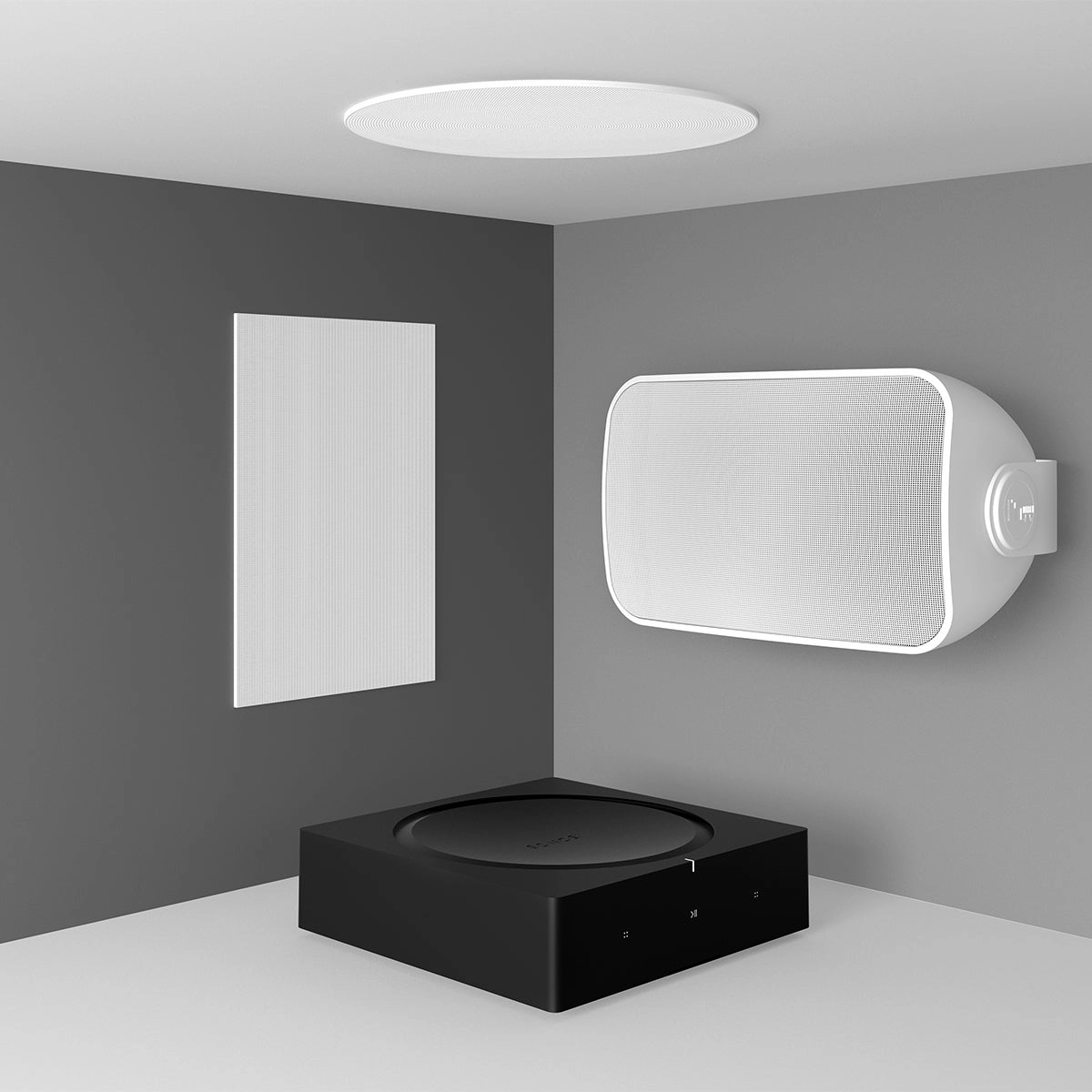 Sonos INWLLWW1 In-Wall Speaker Pair with Amp Wireless Hi-Fi Player