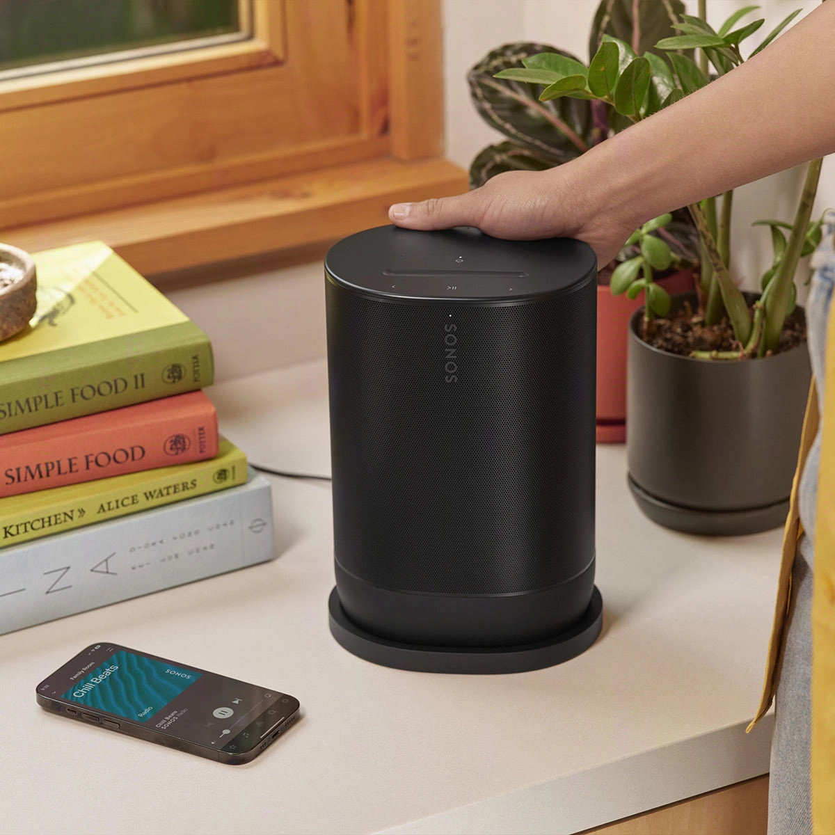 Sonos Move 2 Portable Smart Speaker with 24-Hour Battery Life, Bluetooth, and Wi-Fi (Black)