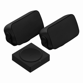 Sonos Outdoor Set with Amp and Outdoor Speakers (Black) Music streaming,Audio Streaming,Online Music Services