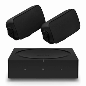 Sonos OUTDRWW1 Outdoor Architectural Speaker Pair with Amp Wireless Hi-Fi Player (Black) Music streaming,Audio Streaming,Online Music Services