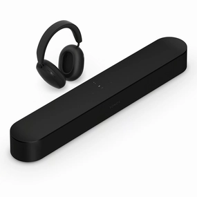 Sonos Personal Entertainment Set with Ace Wireless Noise Canceling Headphones and Beam Smart Sound Bar (Black) Sonos,Smart Speakers,Wireless Audio