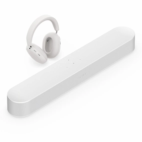 Sonos Personal Entertainment Set with Ace Wireless Noise Canceling Headphones and Beam Smart Sound Bar (White) Sonos,Smart Speakers,Wireless Audio