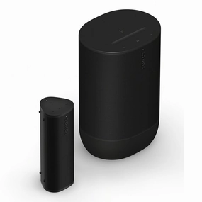 Sonos Portable Set with Move 2 and Roam 2 (Black) Wireless & Multiroom Speakers,WiFi Speakers,Connected Audio