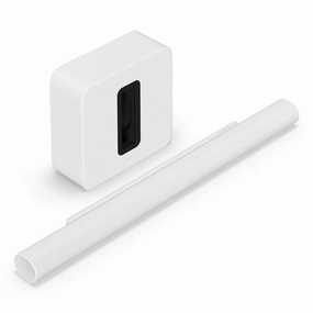 Sonos Premium Entertainment Set with Arc Ultra Soundbar and Sub 4 Wireless Subwoofer (White) Soundbars,TV Sound Systems,Bar Speakers