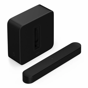 Sonos Premium Entertainment Set with Beam Soundbar (Gen 2) & Sub 4 Subwoofer(Black) Soundbars,TV Sound Systems,Bar Speakers