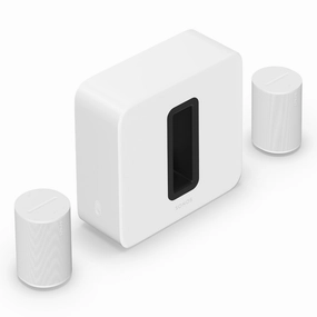 Sonos Premium Home Theater Completion Set with Sub4 & Pair of Era 100s (White) Sonos,Smart Speakers,Wireless Audio