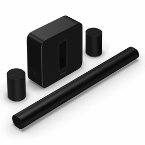 Sonos Premium Immersive Set with Arc Ultra Soundbar, Sub 4 Subwoofer, & Pair of Era 100 Wireless Speakers (Black) Soundbars,TV Sound Systems,Bar Speakers