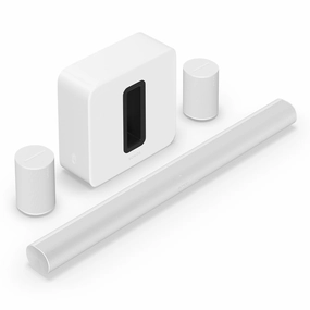 Sonos Premium Immersive Set with Arc Ultra Soundbar, Sub 4 Subwoofer, & Pair of Era 100 Wireless Speakers (White) Sonos,Smart Speakers,Wireless Audio
