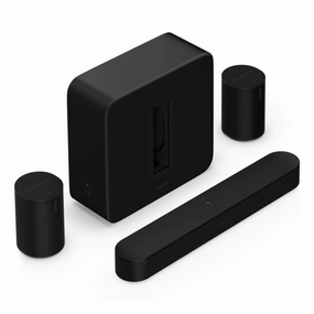 Sonos Premium Immersive Set with Beam Soundbar (Gen 2), Sub 4 Subwoofer, & Pair of Era 100 Wireless Speakers (Black) Sonos,Smart Speakers,Wireless Audio