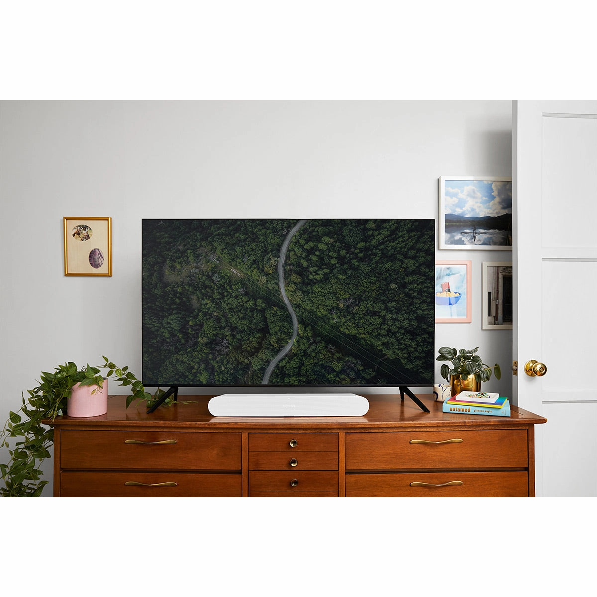 Sonos Surround Set with Ray Compact Soundbar and Pair of Era 100 Wireless Smart Speakers (White)