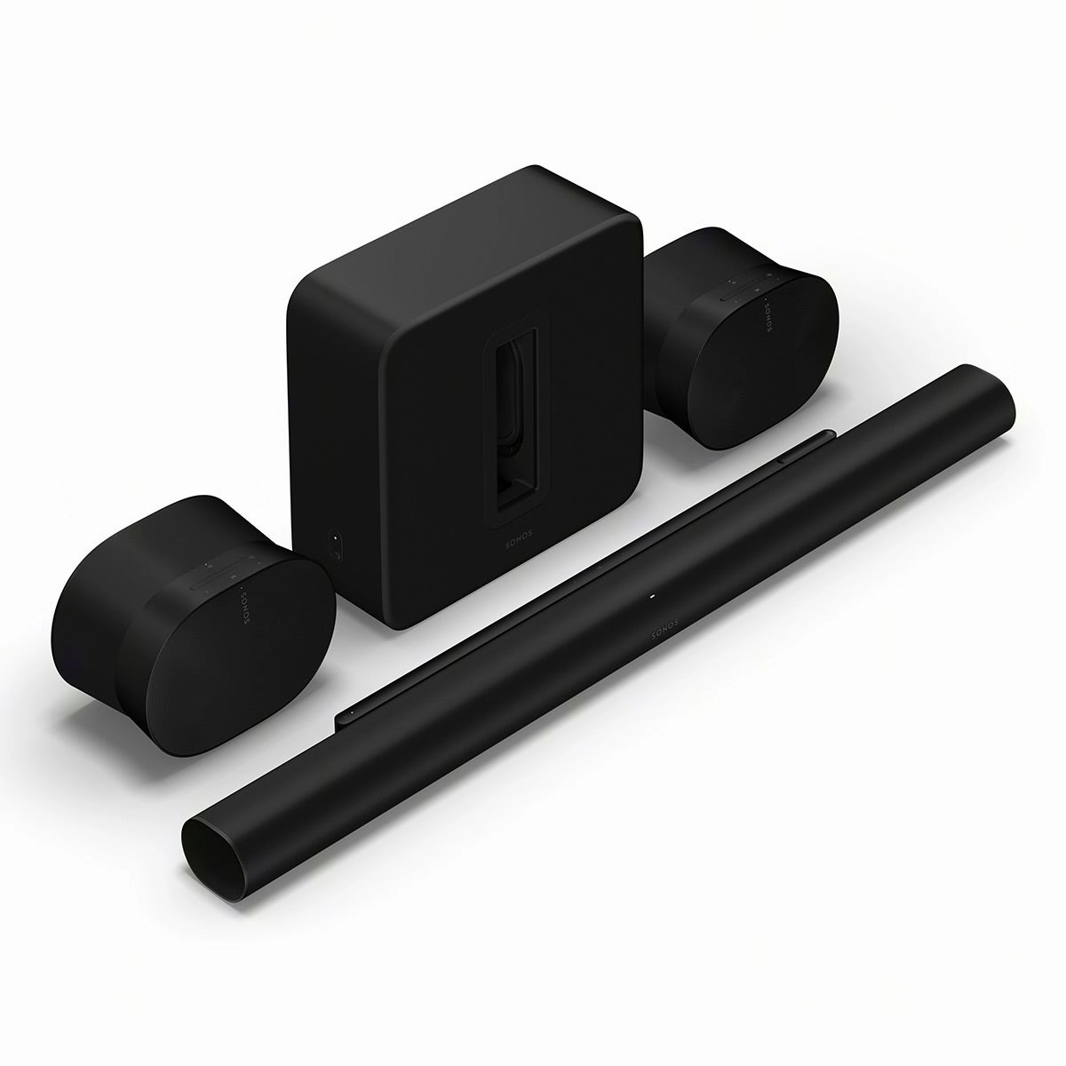 Sonos Ultimate Immersive Set with Arc Ultra Soundbar, Sub 4 Subwoofer, & Pair of Era 300 Wireless Speakers (Black) Sonos,Smart Speakers,Wireless Audio
