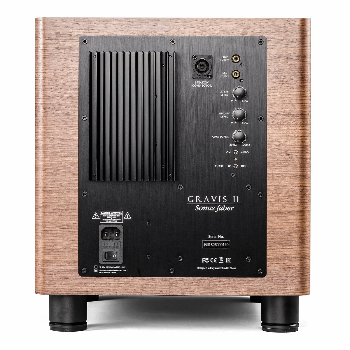 Sonus faber Gravis II Active Subwoofer - Each (Walnut)