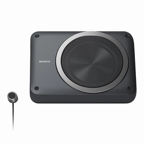 Sony Mobile XS-AW8 8 in. Compact Powered Under Seat Subwoofer with Remote Volume Control Closed Back Headphones,Noise-isolating Headphones,Sealed Cans