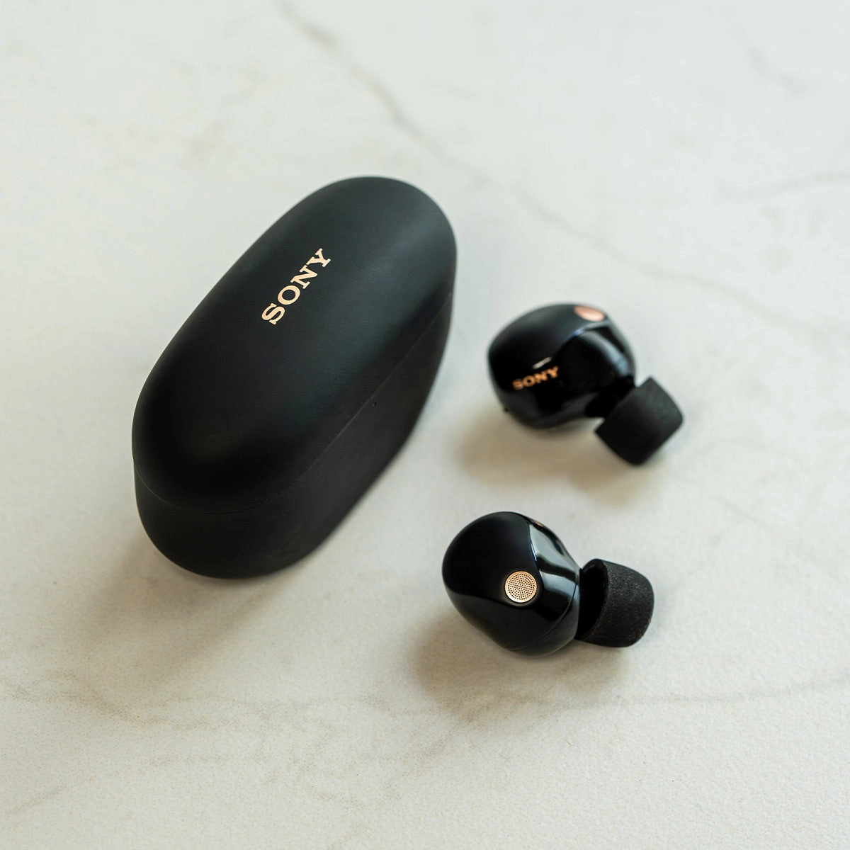Sony WF-1000XM5 Wireless Noise Cancelling In-Ear Headphone Bundle with gSport Hardshell Case (Black)