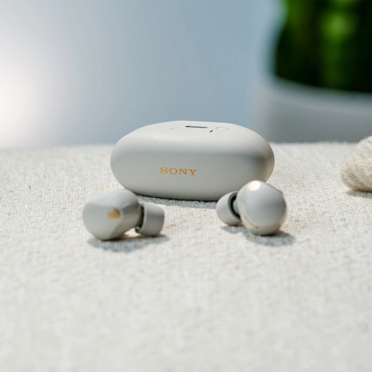 Sony WF-1000XM5 Wireless Noise Cancelling In-Ear Headphone Bundle with gSport Hardshell Case (Silver)