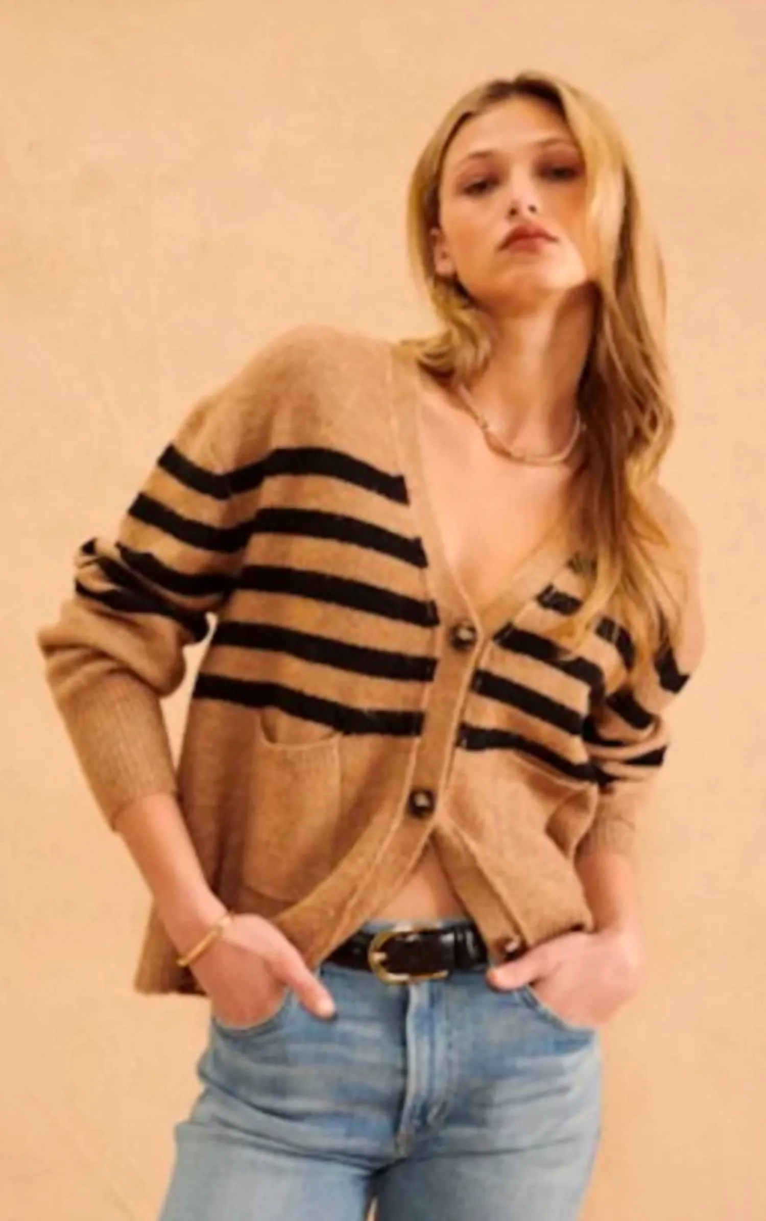 Stanley Cardigan In Scorn Stripe
