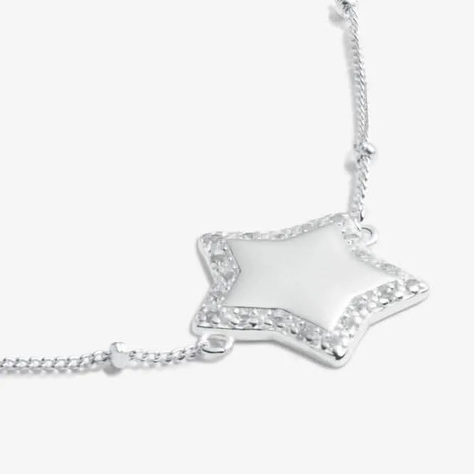 Sterling Silver Congratulations Star Pave 16cm   3cm Bracelet JJS0008 Joma Jewellery