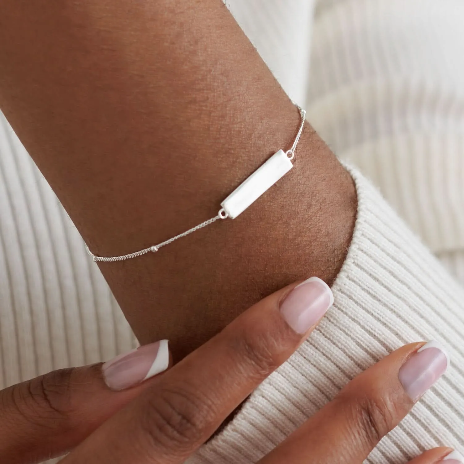 Sterling Silver Something Special Bar Bracelet JJS0055 Joma Jewellery