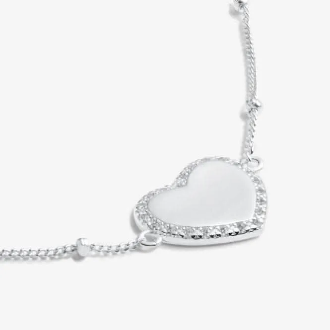 Sterling Silver Wonderful Mum Heart Pave 16cm   3cm Bracelet JJS0003 Joma Jewellery