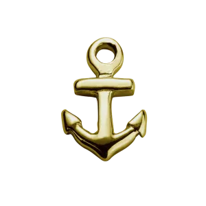 Stow Lockets Jewellery STOW Anchor (Strength) Charm - 9ct Yellow Gold