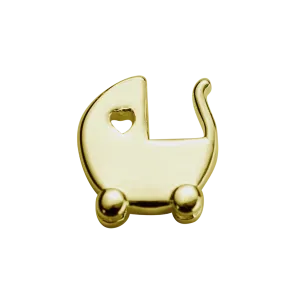 Stow Lockets Jewellery STOW Baby Pram (Blessed) Charm - 9ct Yellow Gold