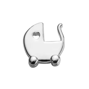 Stow Lockets Jewellery STOW Baby Pram (Blessed) Charm - Sterling Silver