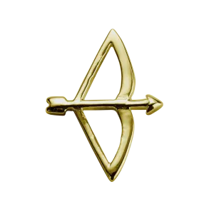 Stow Lockets Jewellery STOW Bow & Arrow (Beloved) Charm - 9ct Yellow Gold