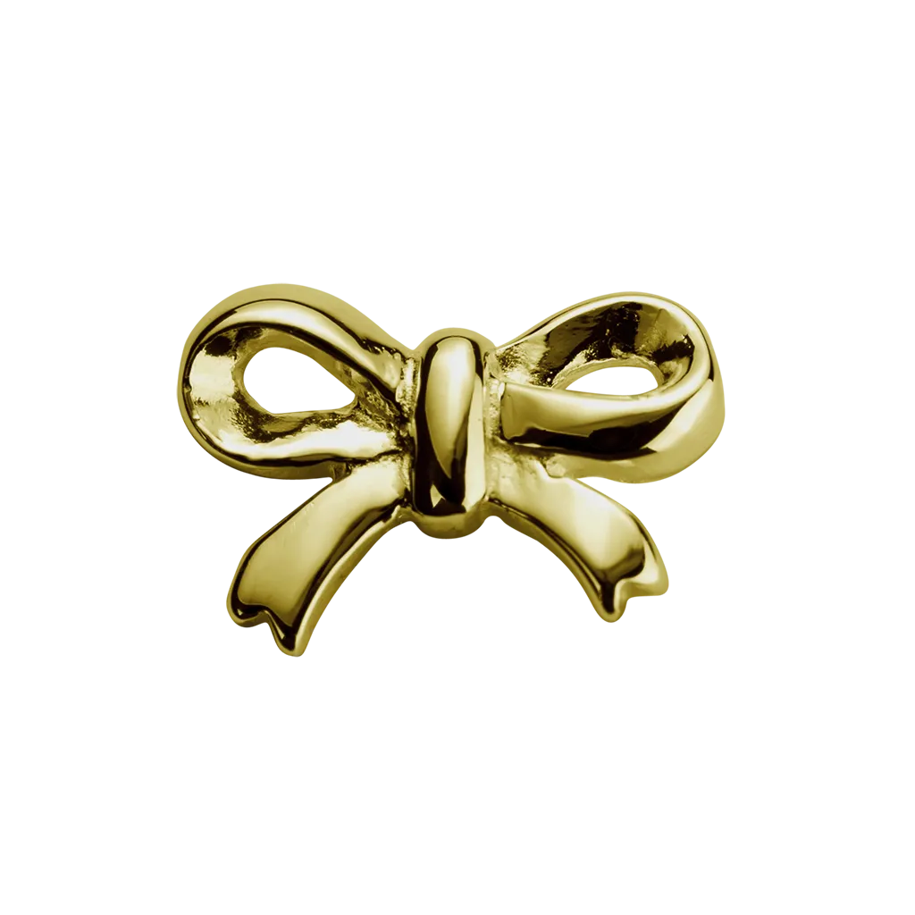 Stow Lockets Jewellery STOW Bow (Gifted) Charm - 9ct Yellow Gold