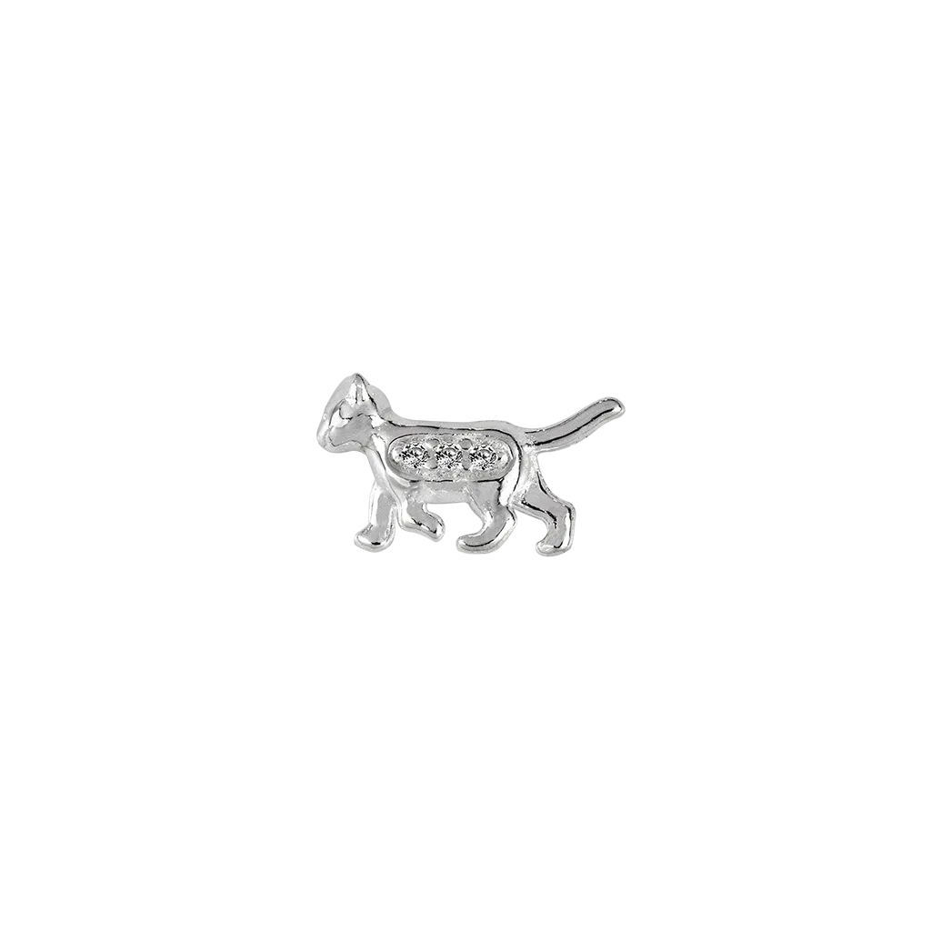 Stow Lockets Jewellery STOW Cat (Curious) Charm - Sterling Silver
