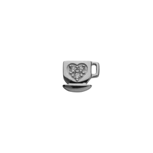 Stow Lockets Jewellery Stow - Coffee Cup (Energetic) Silver/CZ